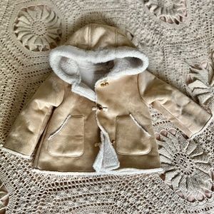 Zara Kids faux suede coat